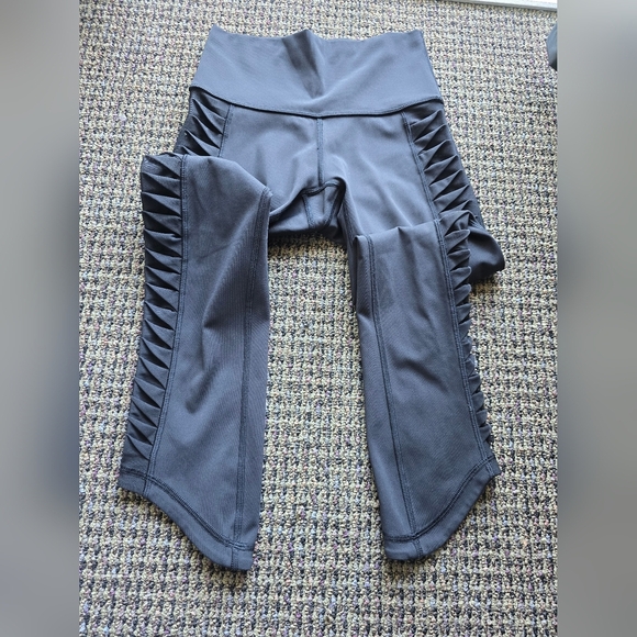 Lululemon Athletica Black Capris with Mesh Accents - Picture 4 of 9